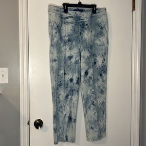 Victor Alfaro Collective Tie Dye Piped Cropped Pants